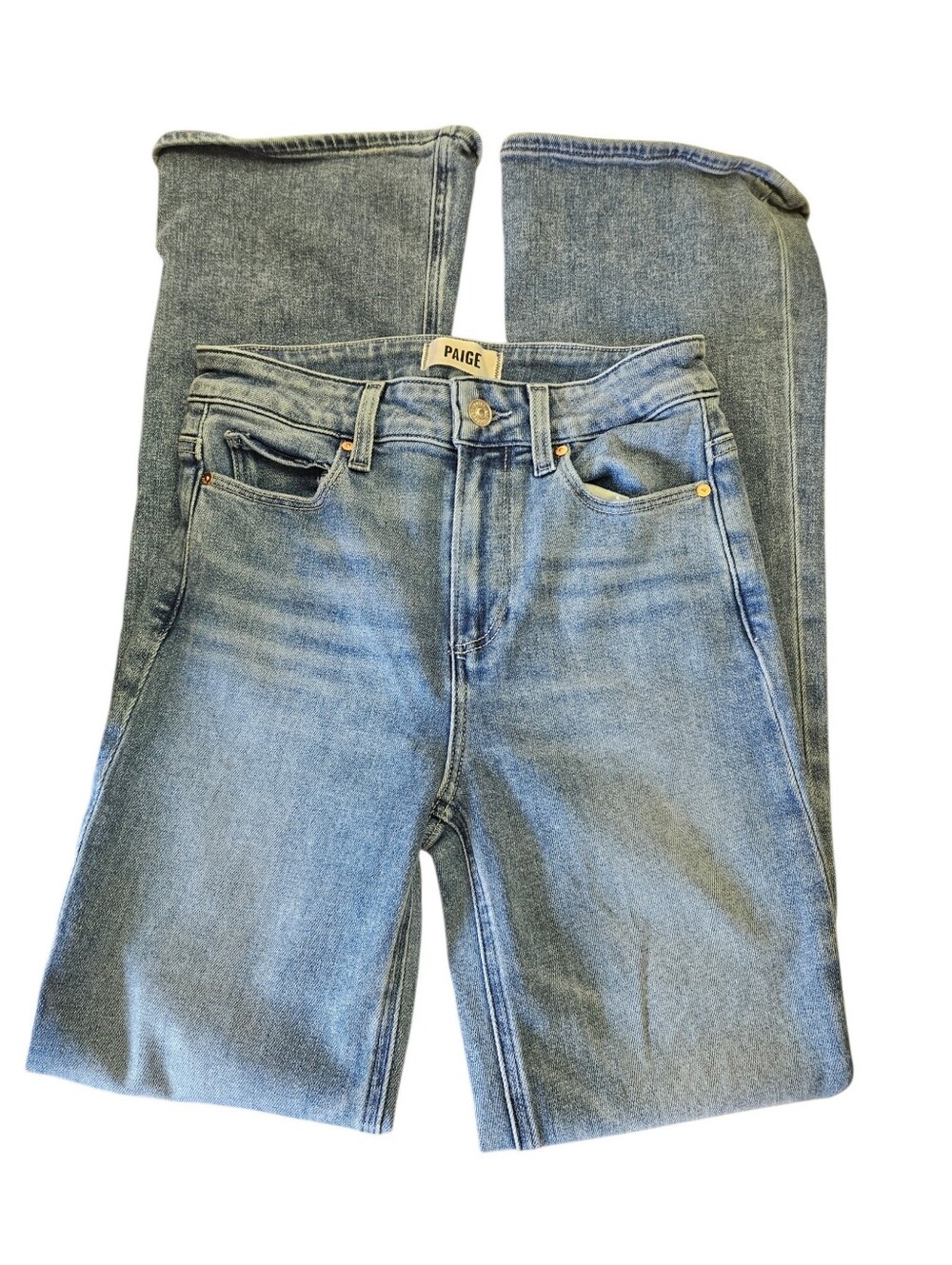 PAIGE Women's Light Blue High-Rise Laurel Canyon Jeans Size 26